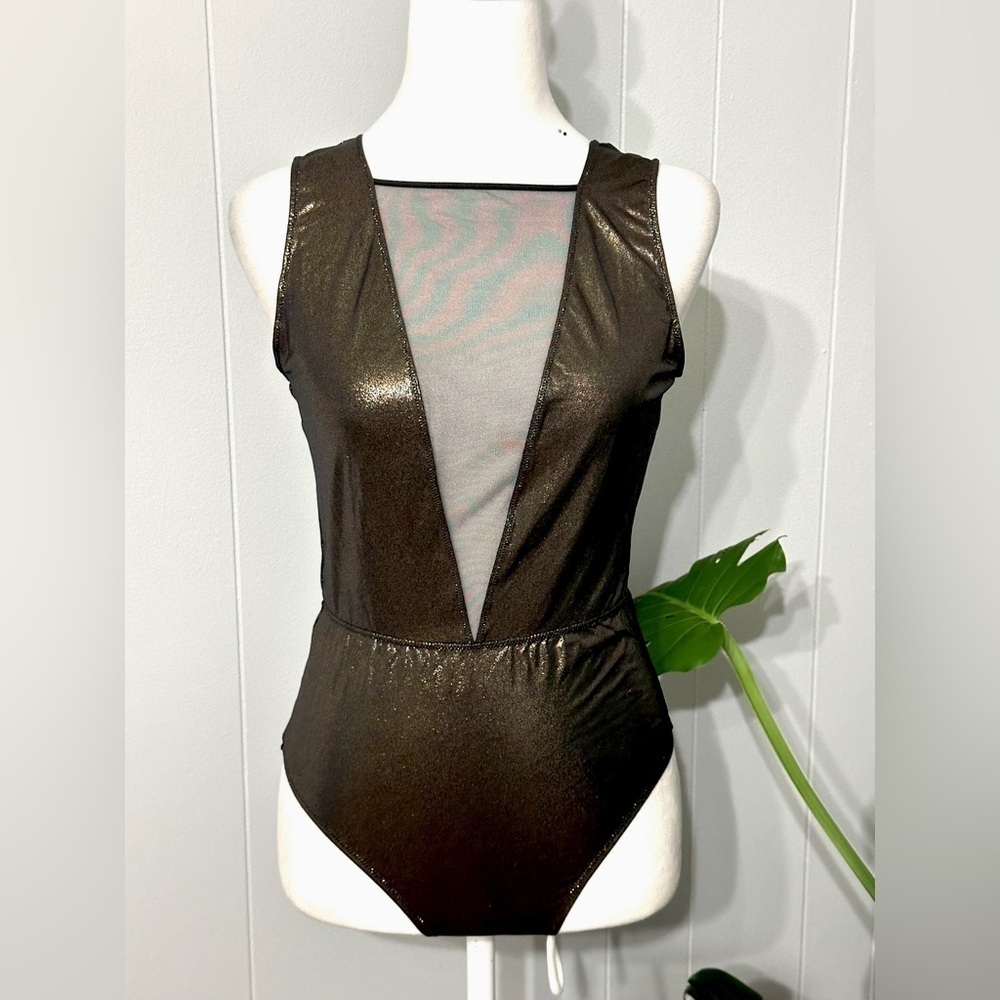 #9) Victoria’s Secret metallic bodysuit Size M